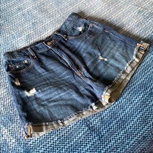 Aero Ripped High Rise Curvy Mom Shorts size 12